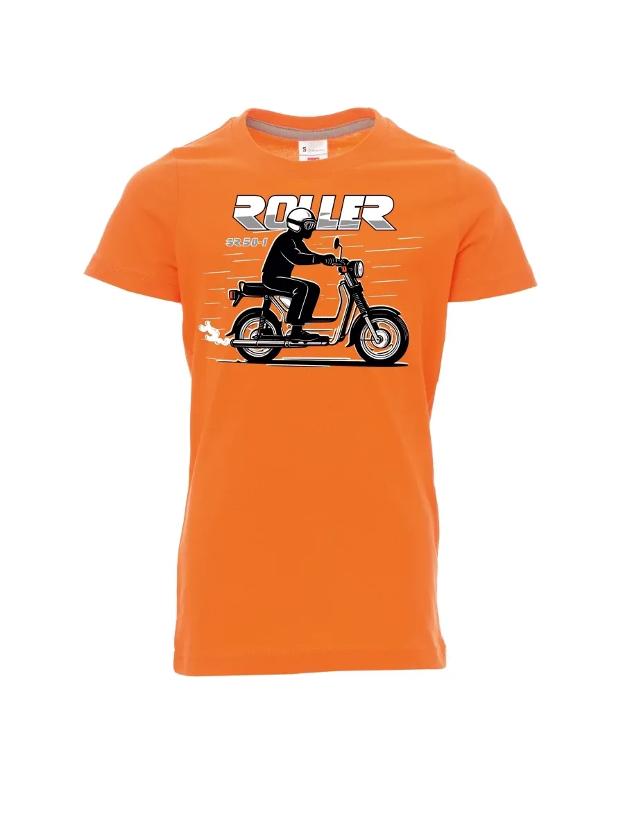 Orange Kinder T-Shirt Motorroller SR 50/1 Roller