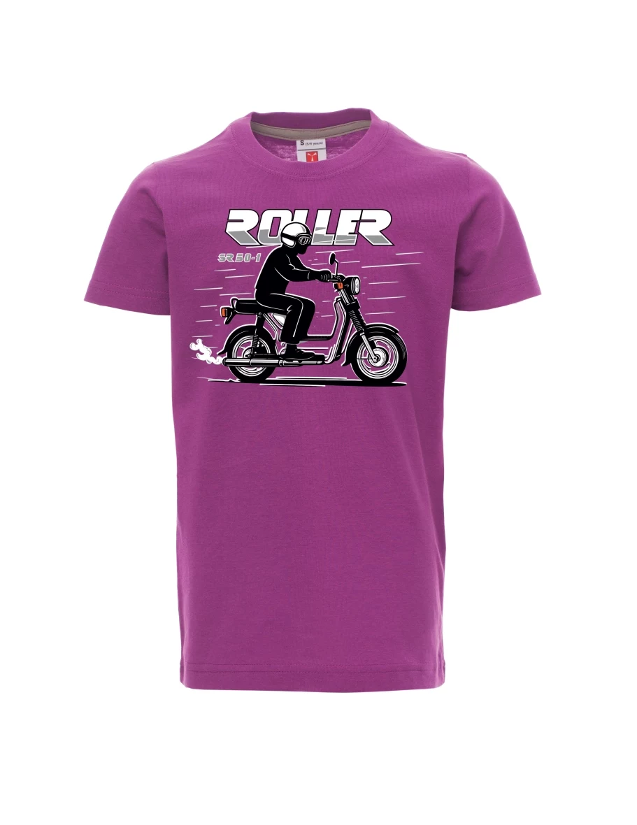 Violett Kinder T-Shirt Motorroller SR 50/1 Roller