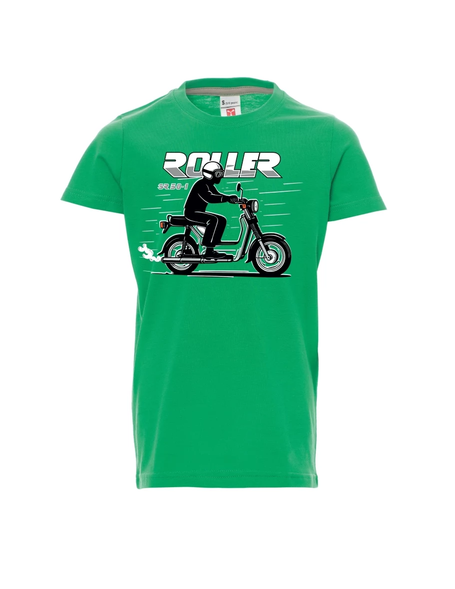 Grünes Kinder T-Shirt Motorroller SR 50/1 Roller