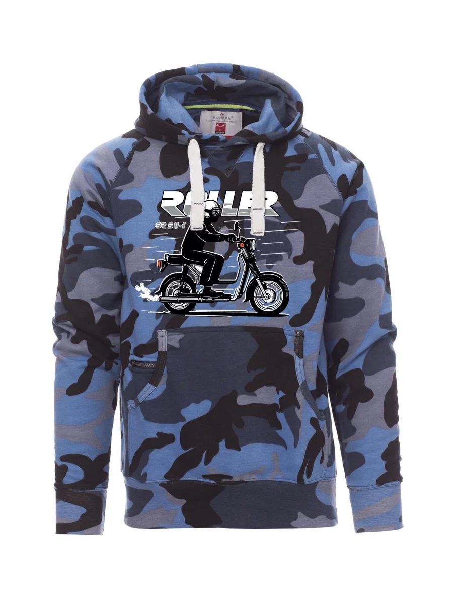 Tarnung blaues Sweatshirt für Männer Motorroller SR 50/1 Roller