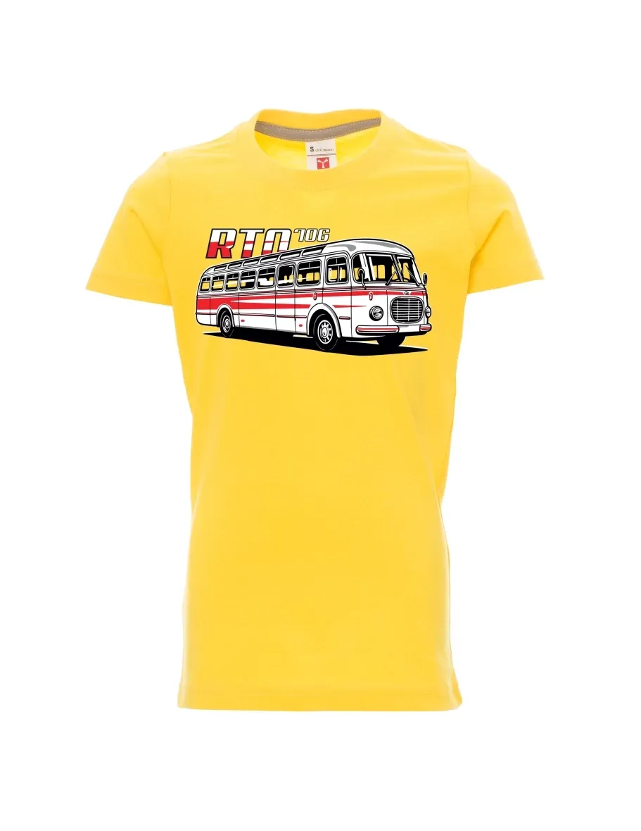 Gelbes Kinder T-Shirt Autobus RTO 706