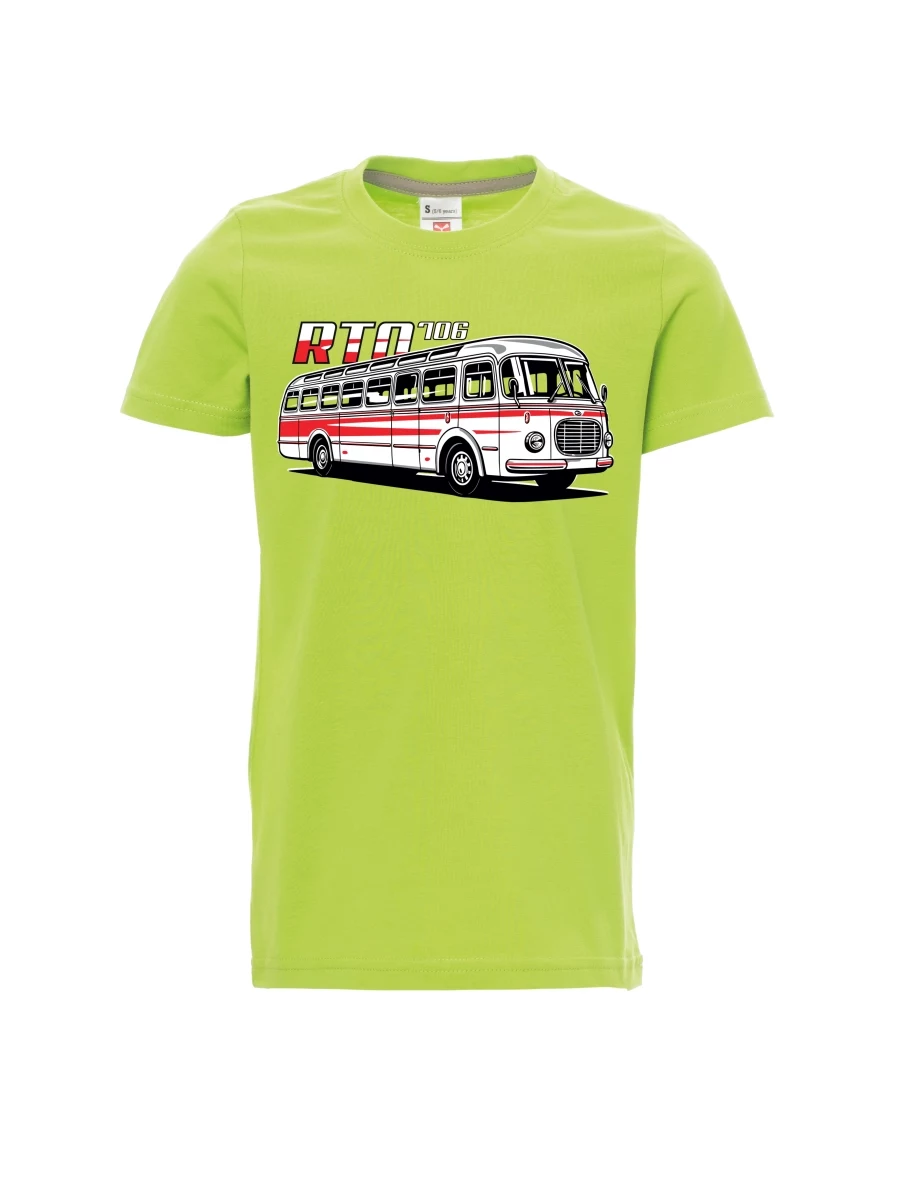Hellgrünes Kinder T-Shirt Autobus RTO 706
