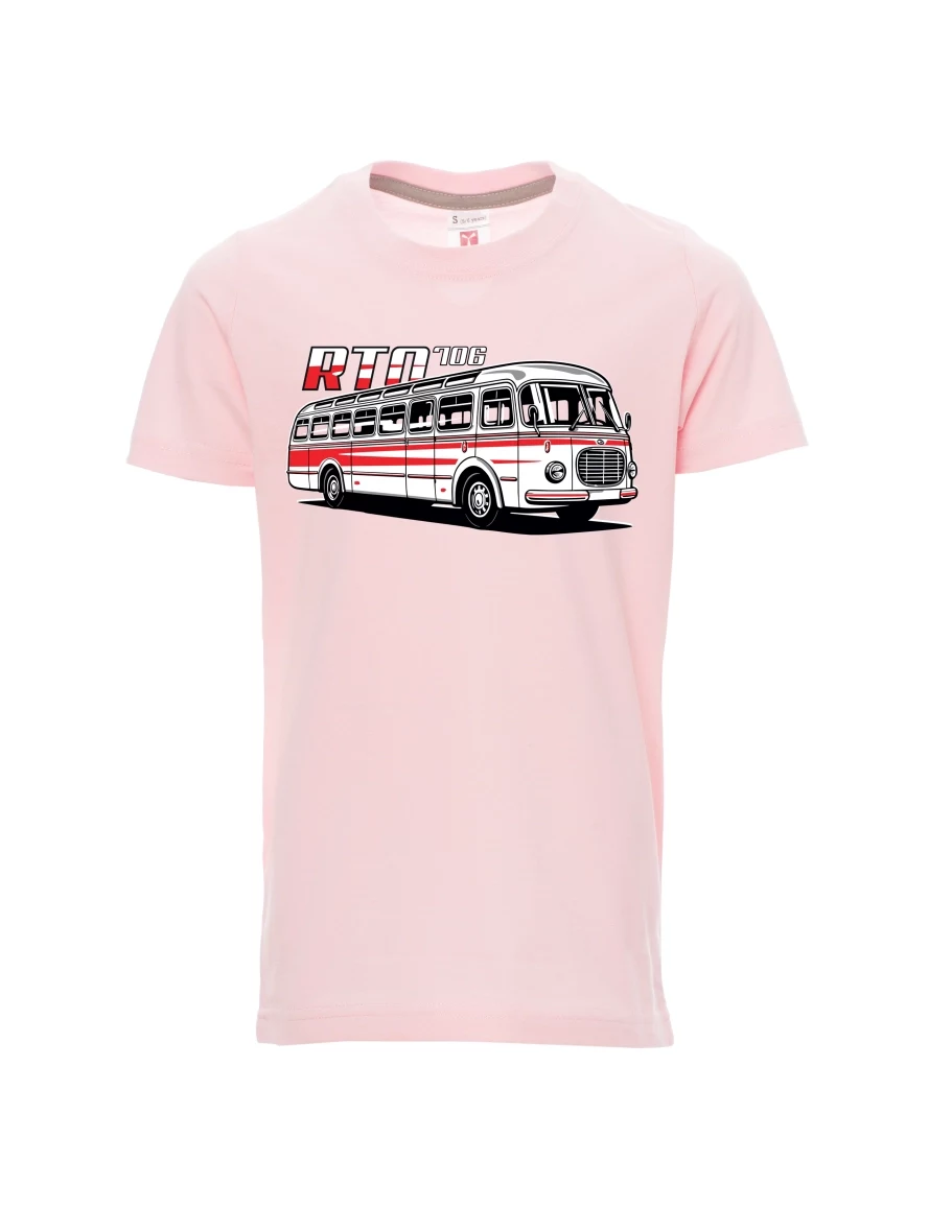 Hell-Pink Kinder T-Shirt Autobus RTO 706