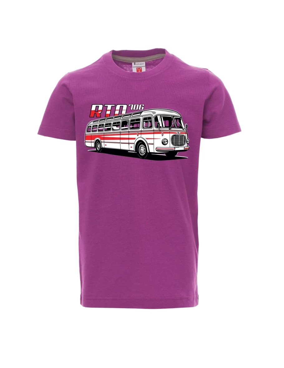 Violett Kinder T-Shirt Autobus RTO 706