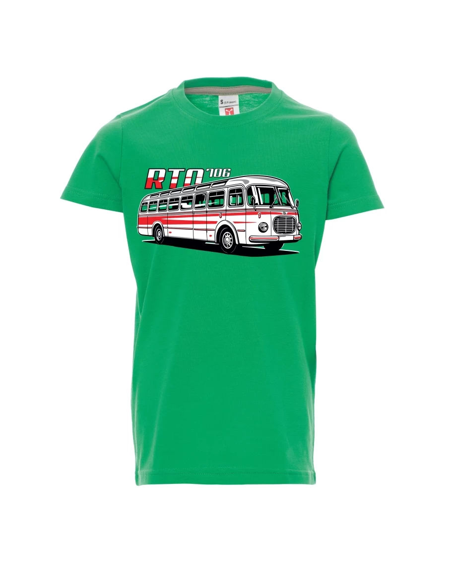Grünes Kinder T-Shirt Autobus RTO 706