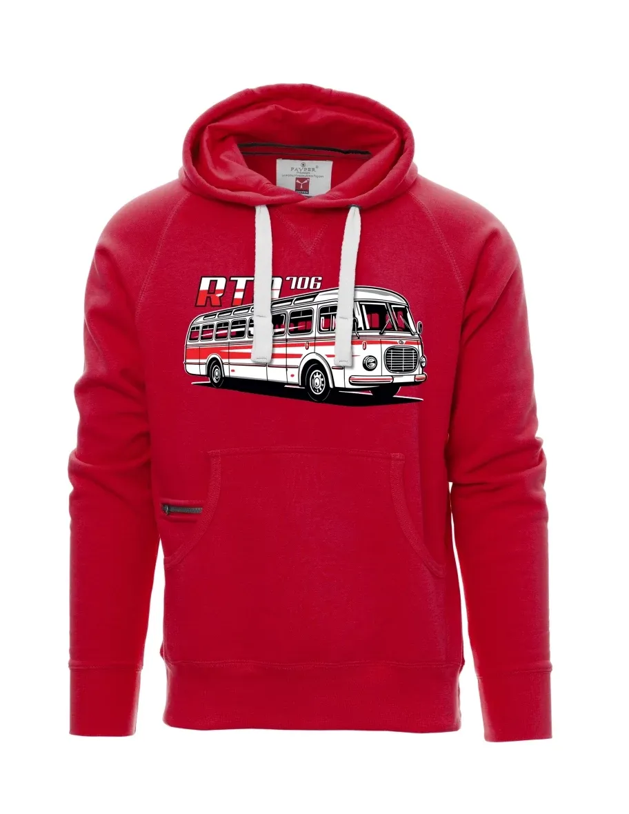 Rotes Sweatshirt für Männer Autobus RTO 706
