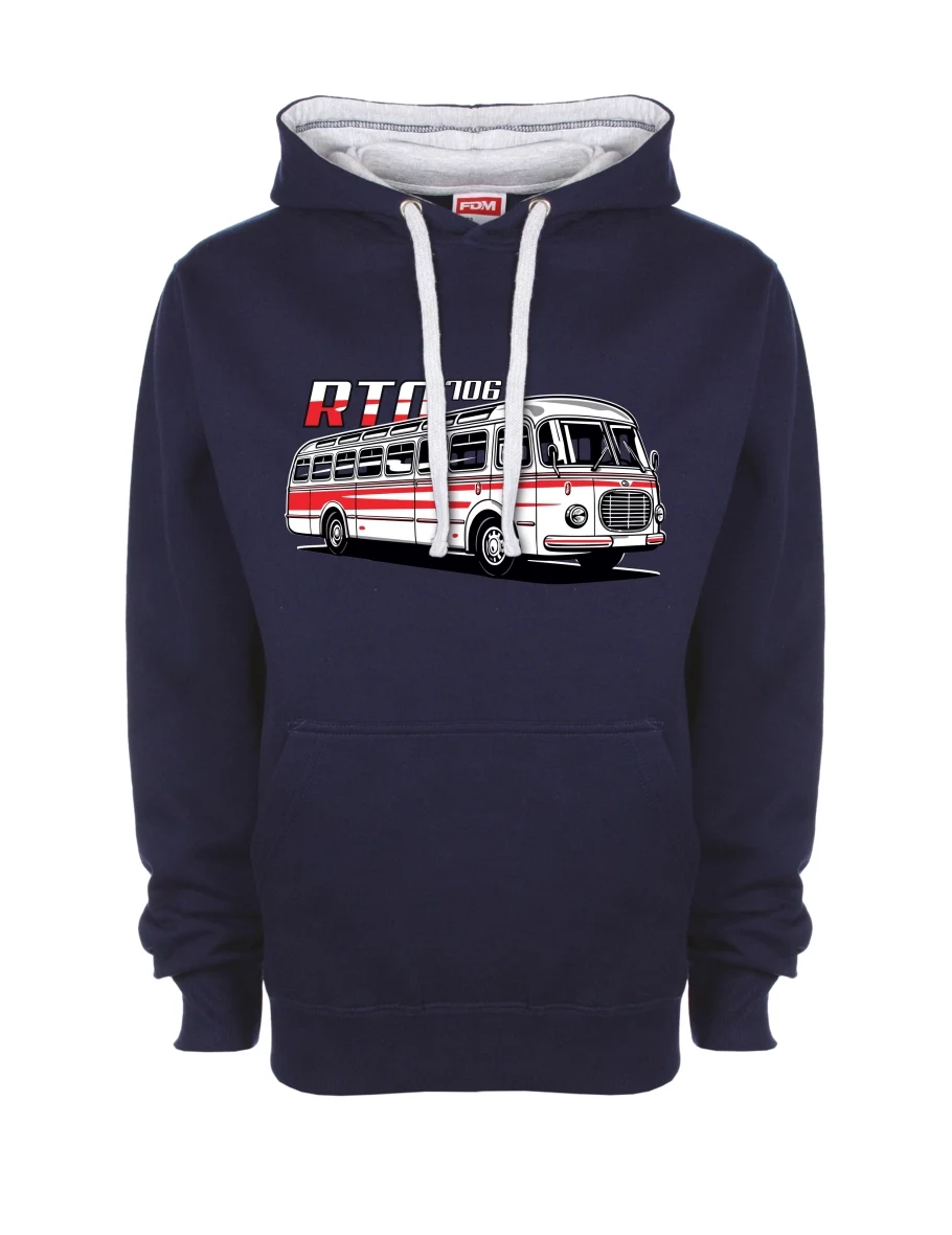 Grau-marines Sweatshirt Autobus RTO 706