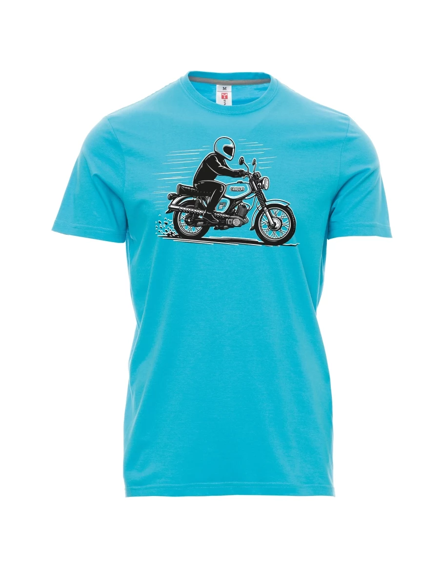 Atoll-blaues T-Shirt für Männer Motorrad Enduro S51