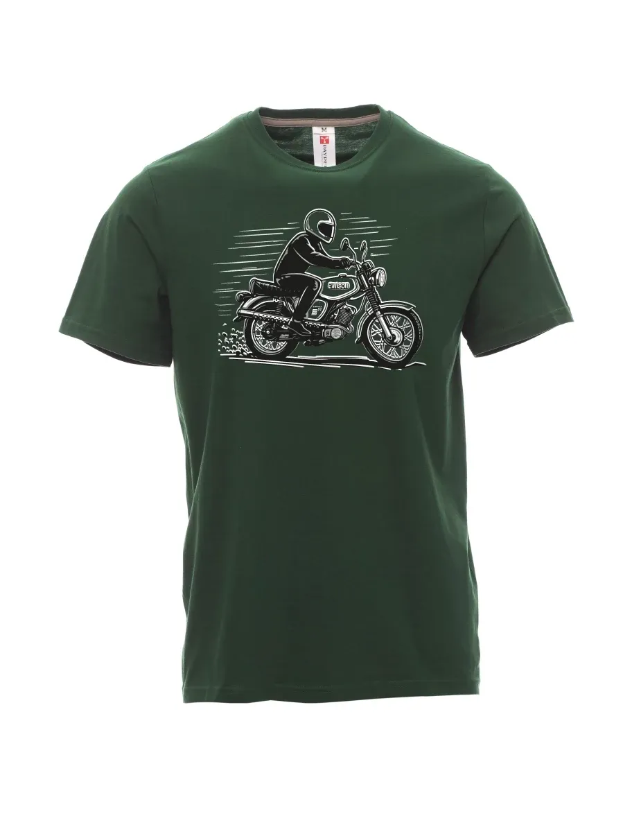 Dunkelgrün T-Shirt für Männer Motorrad Enduro S51