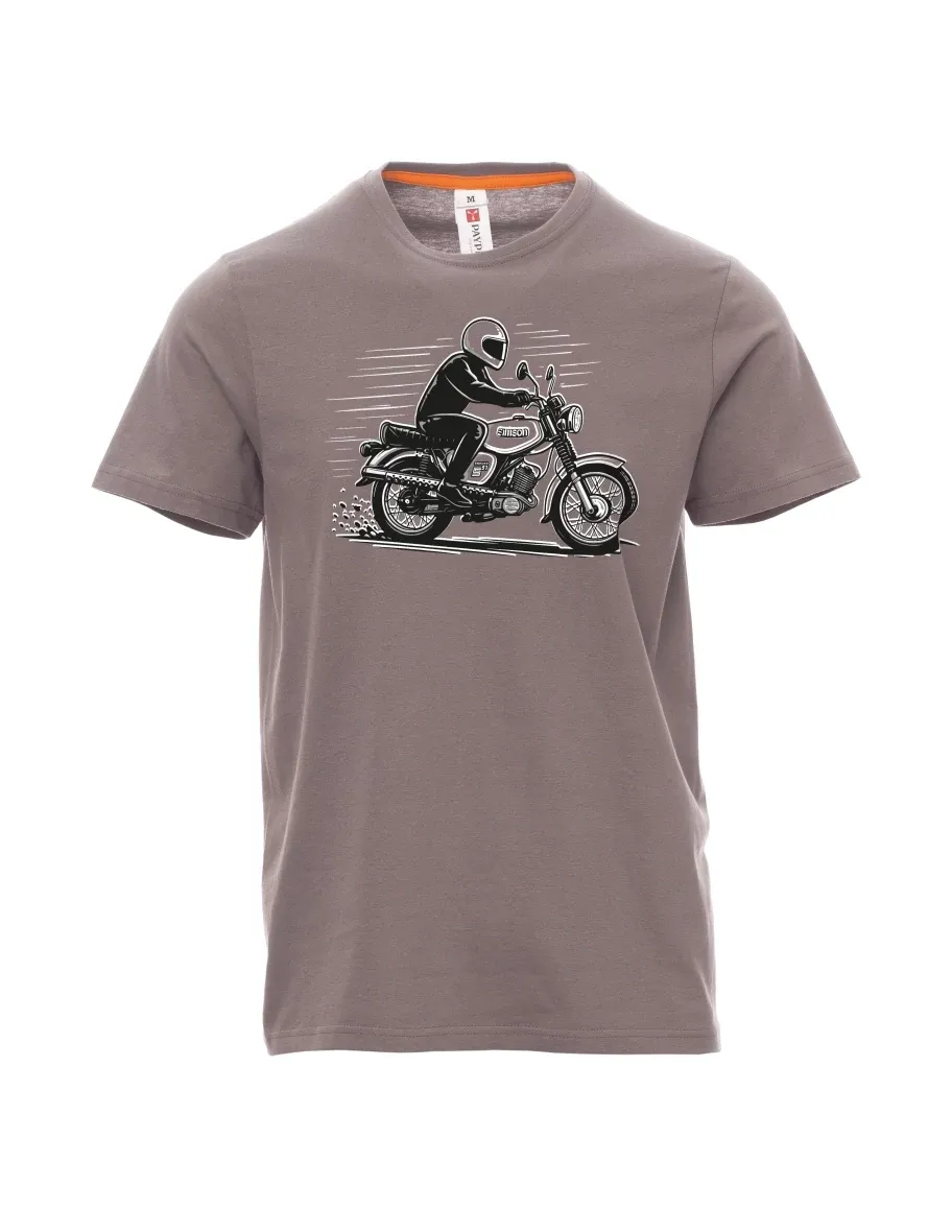 Stahlgrau T-Shirt für Männer Motorrad Enduro S51