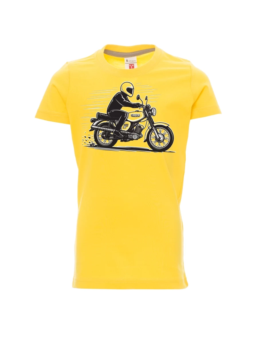 Gelbes Kinder T-Shirt Motorrad Enduro S51