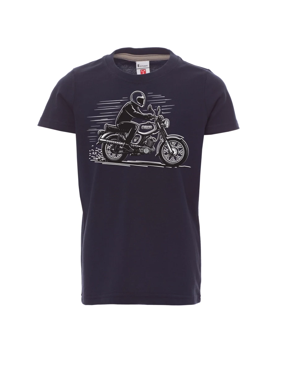 Navy Kinder T-Shirt Motorrad Enduro S51