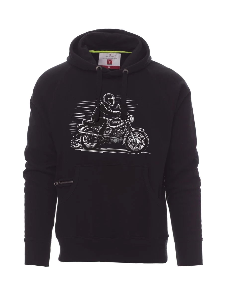 Schwarzes Sweatshirt für Männer Motorrad Enduro S51