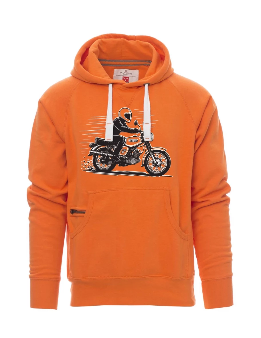 Orange Sweatshirt für Männer Motorrad Enduro S51