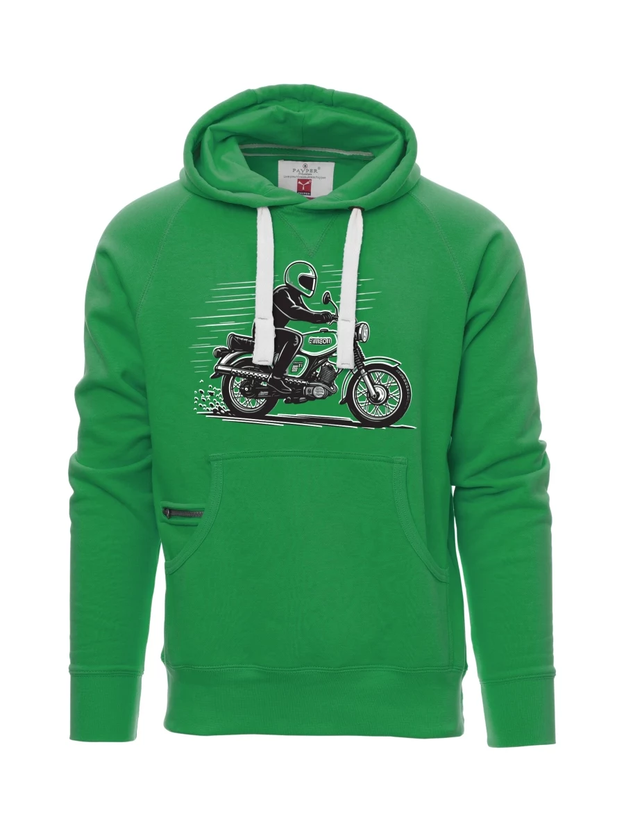 Grünes Sweatshirt für Männer Motorrad Enduro S51