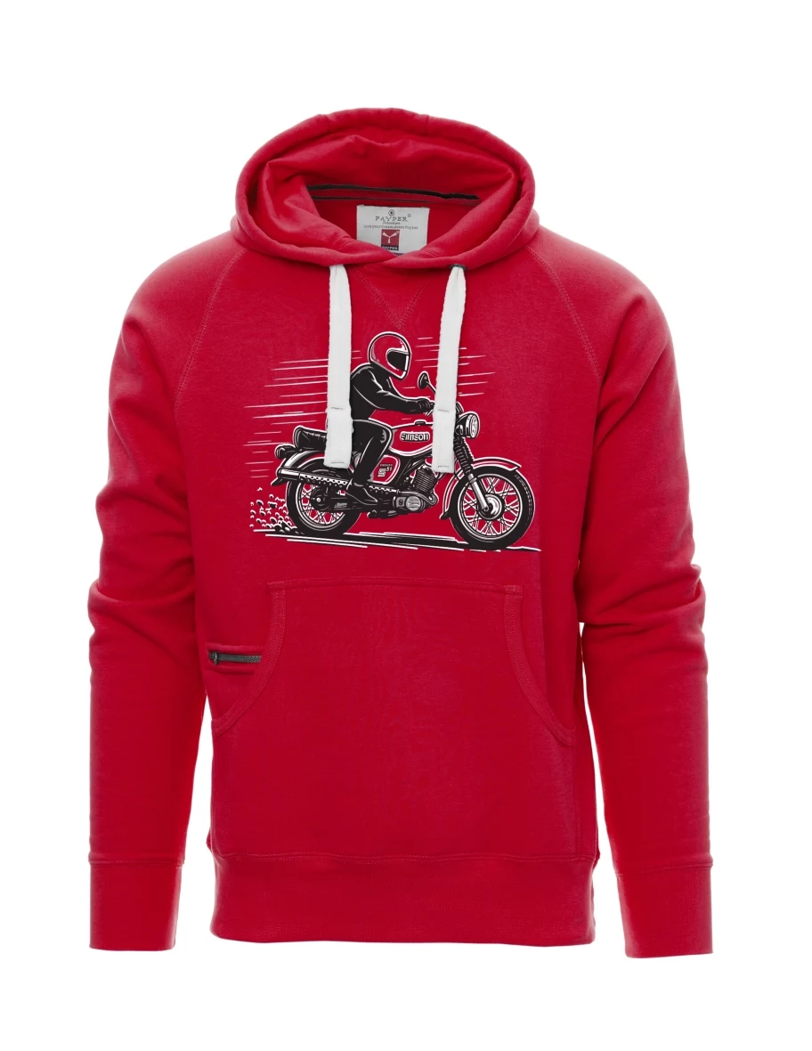 Rotes Sweatshirt für Männer Motorrad Enduro S51