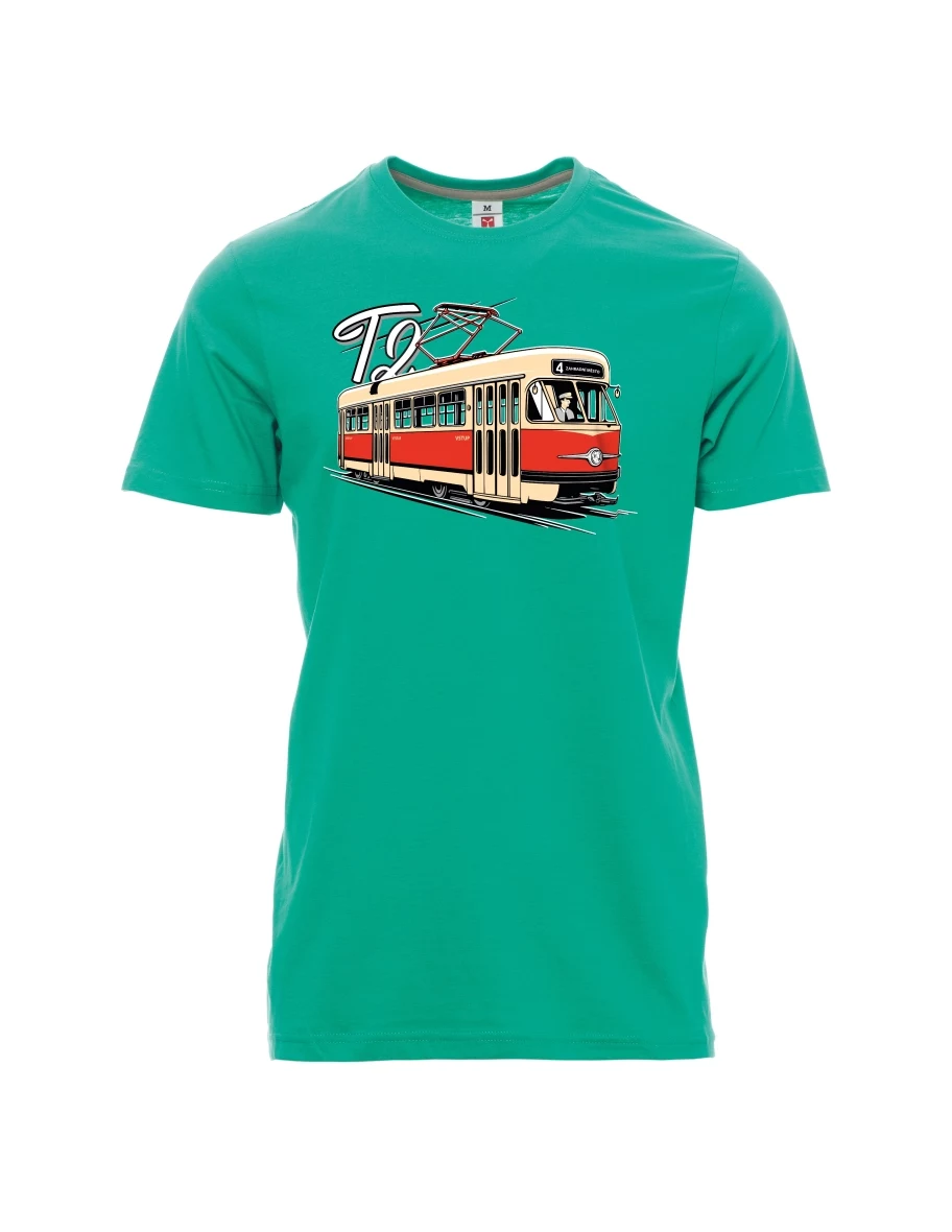 Smaragde T-Shirt für Männer Straßenbahn T2