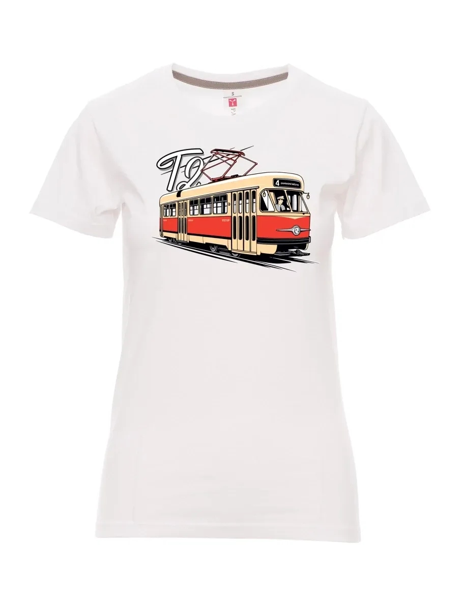 Weißes T-Shirt für Damen Straßenbahn T2