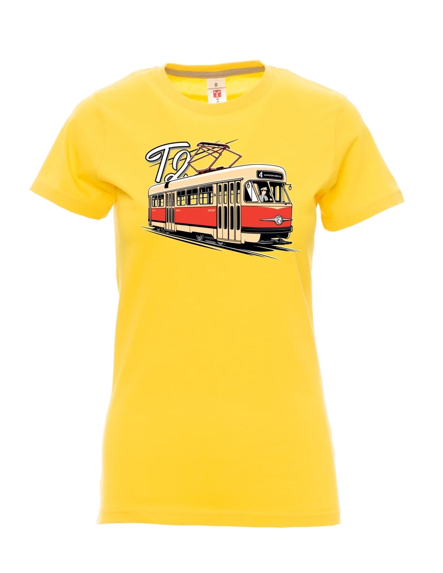 Gelbes T-Shirt für Damen Straßenbahn T2