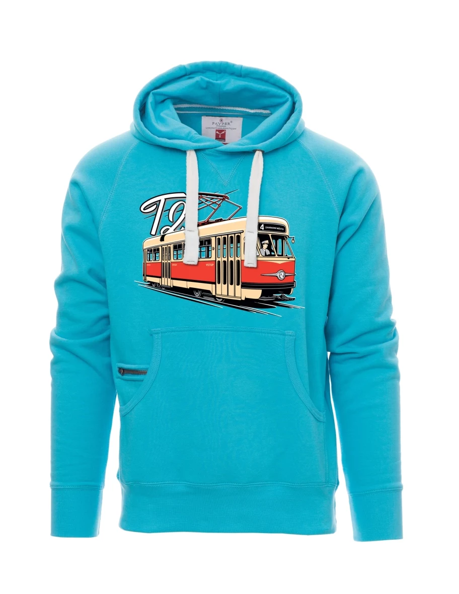 Hellblaues Sweatshirt für Männer Straßenbahn T2