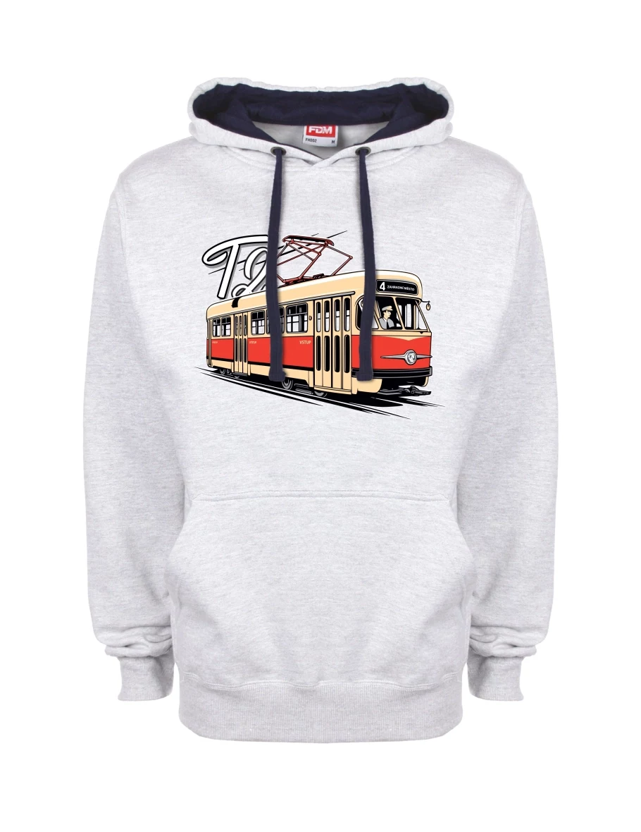 Blau-graues Sweatshirt Straßenbahn T2