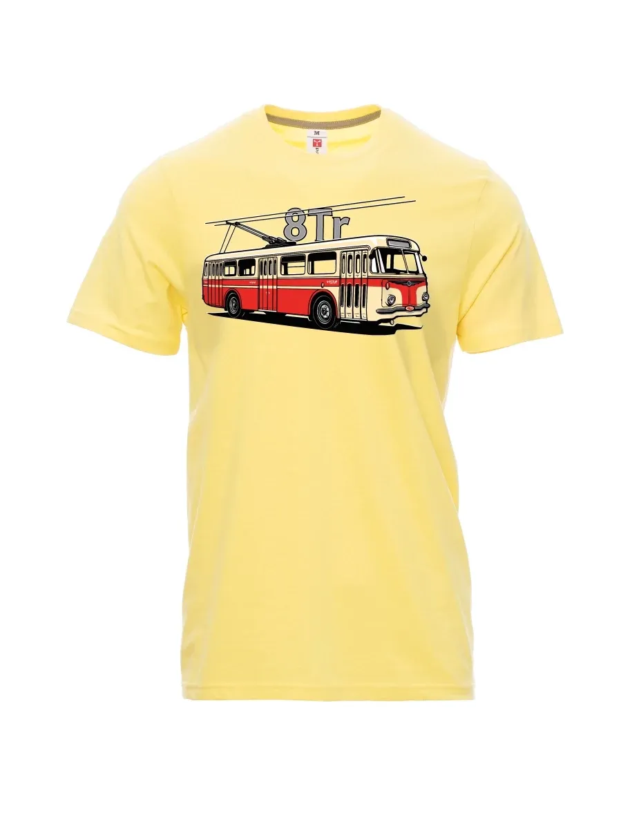 Hellgelb T-Shirt für Männer Oberleitungsbus 8Tr
