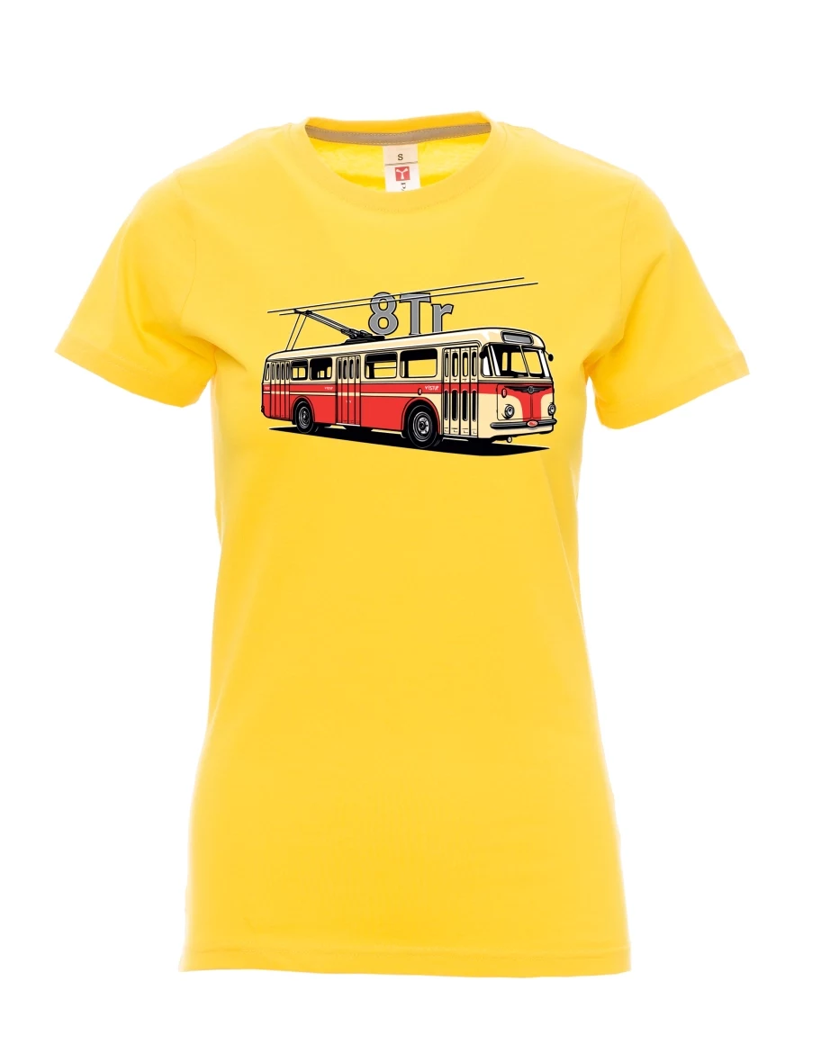 Gelbes T-Shirt für Damen Oberleitungsbus 8Tr