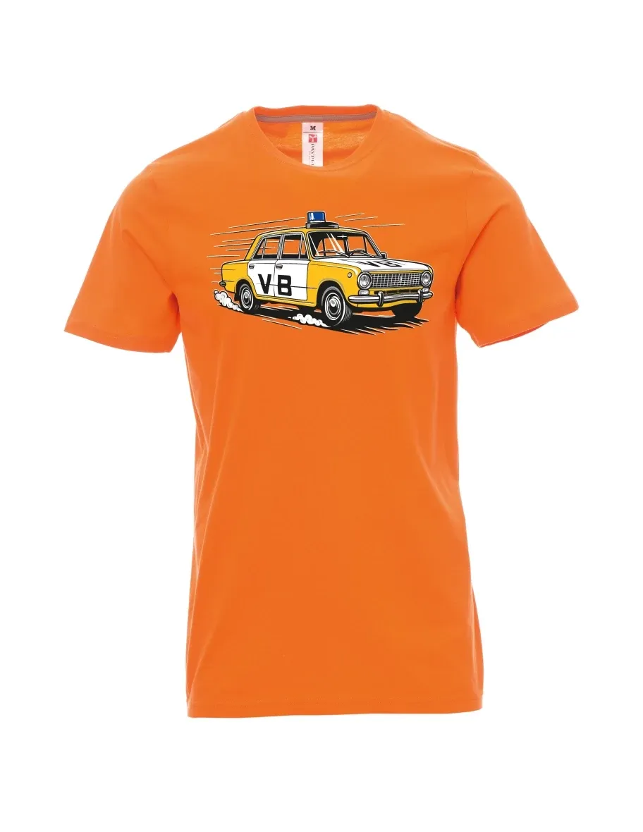 Orange T-Shirt für Männer Automobil VAZ 2101 VB