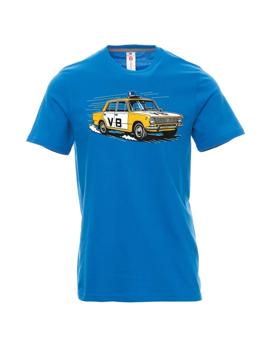 Hellblaues T-Shirt für Männer Automobil VAZ 2101 VB
