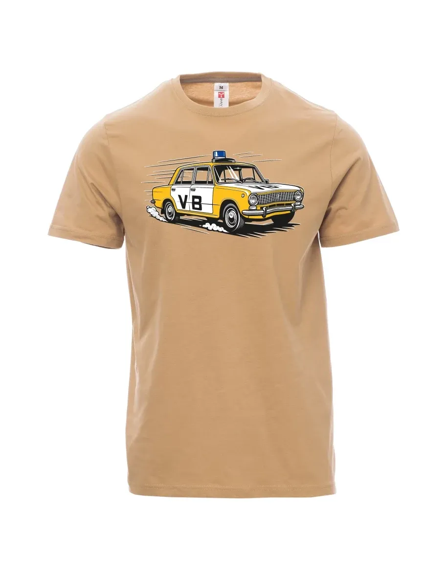 Braunes T-Shirt für Männer Automobil VAZ 2101 VB