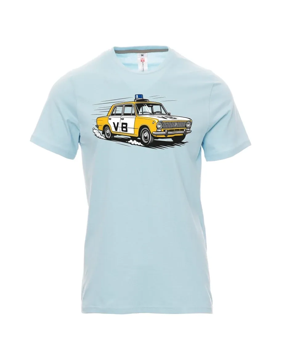 Blassblaues T-Shirt für Männer Automobil VAZ 2101 VB