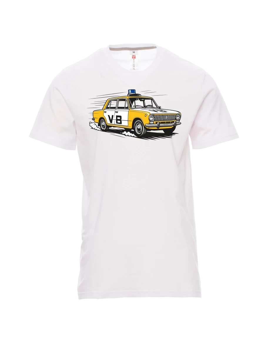 Weißes T-Shirt für Männer Automobil VAZ 2101 VB
