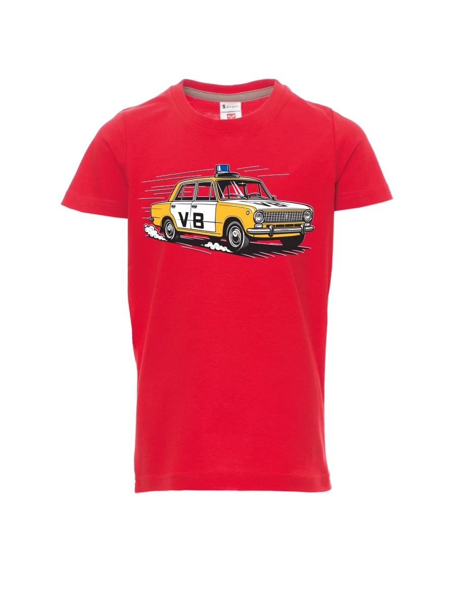 Rotes Kinder T-Shirt Automobil VAZ 2101 VB