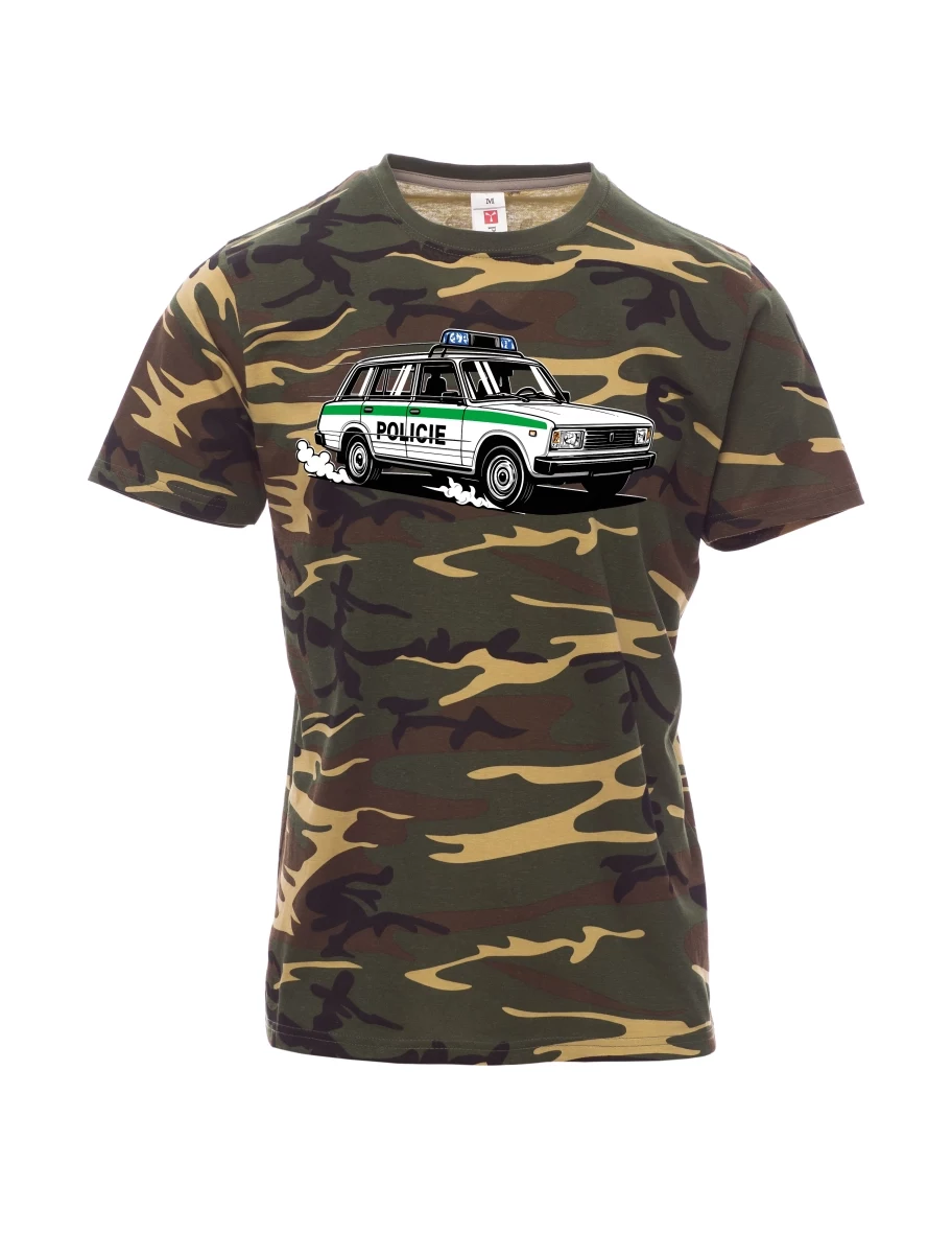 Tarnung T-Shirt für Männer Automobil VAZ 2104 POLIZEI