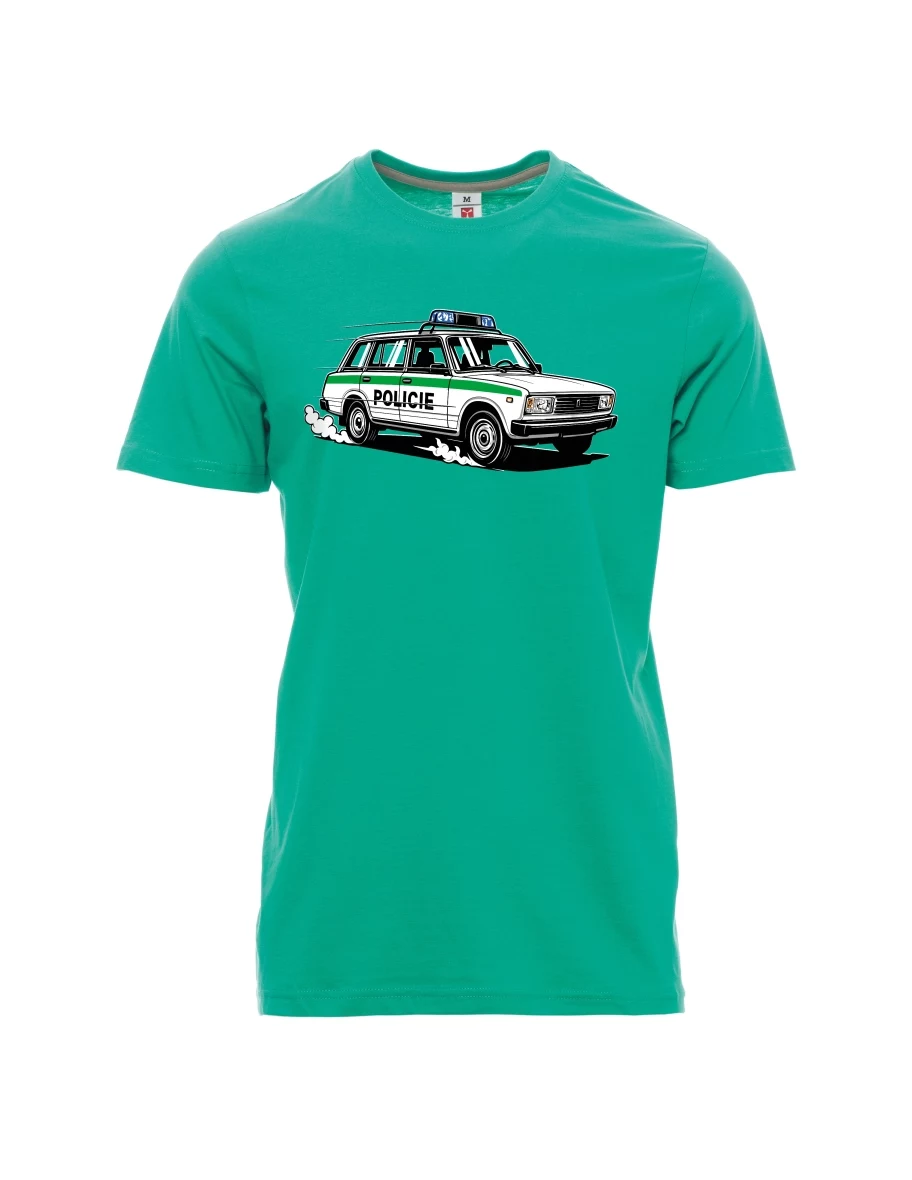 Smaragde T-Shirt für Männer Automobil VAZ 2104 POLIZEI