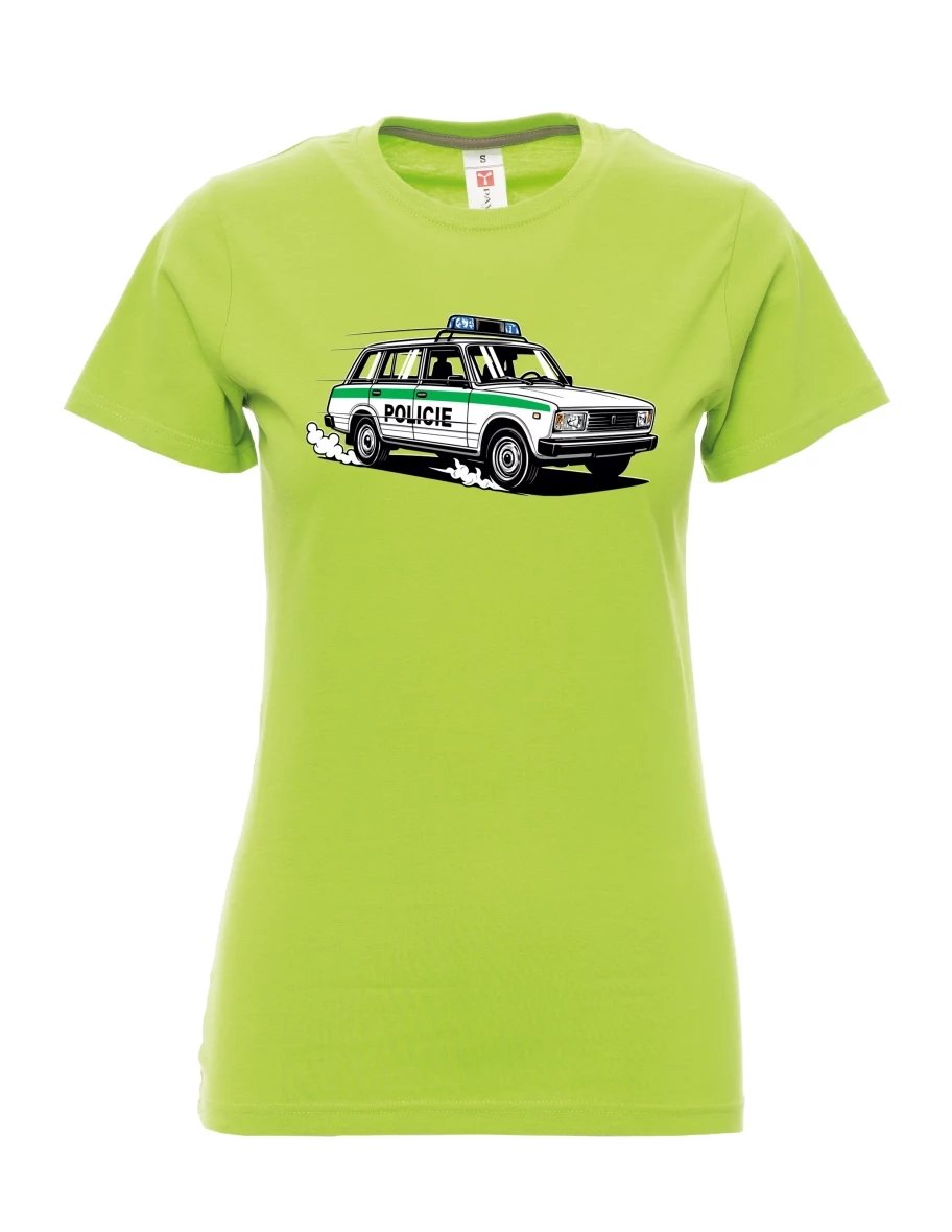 Limone T-Shirt für Damen Automobil VAZ 2104 POLIZEI