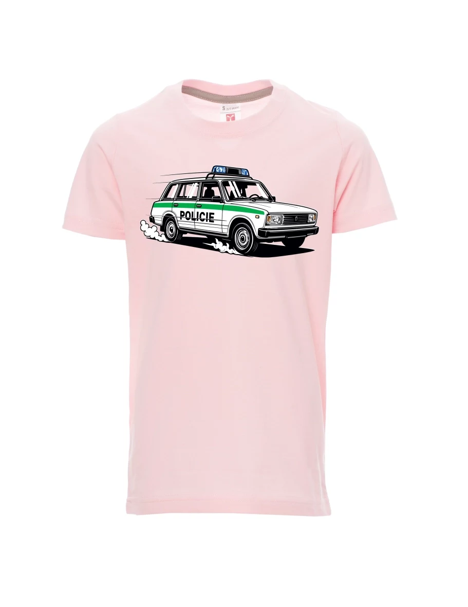 Hell-Pink Kinder T-Shirt Automobil VAZ 2104 POLIZEI