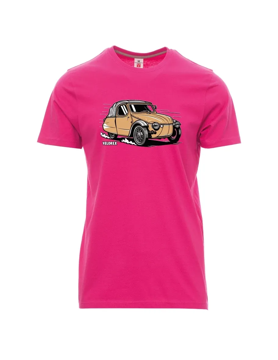 Rosa T-Shirt für Männer Automobil Velorex