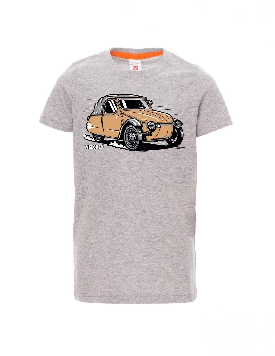 Grau melange Kinder T-Shirt Automobil Velorex