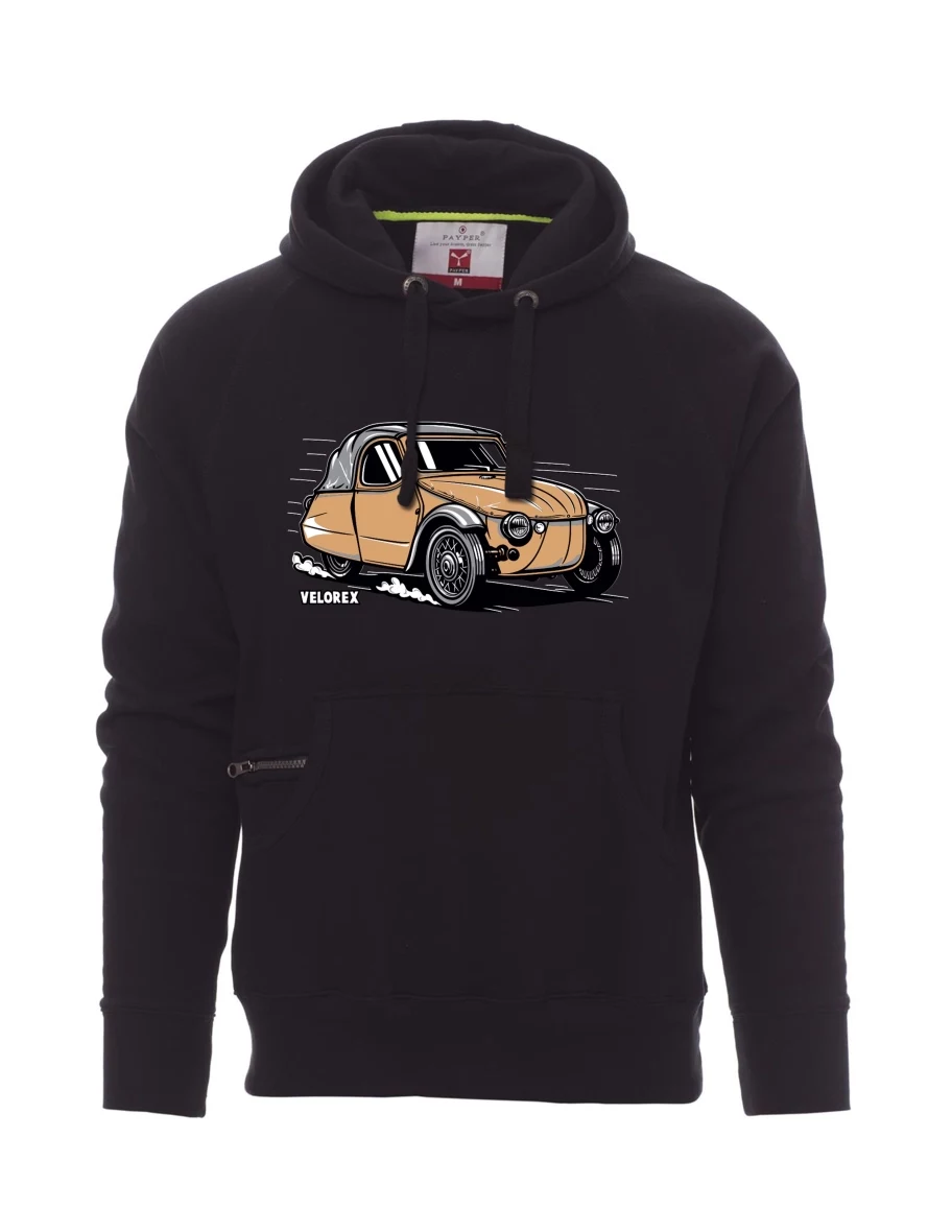 Schwarzes Sweatshirt für Männer Automobil Velorex