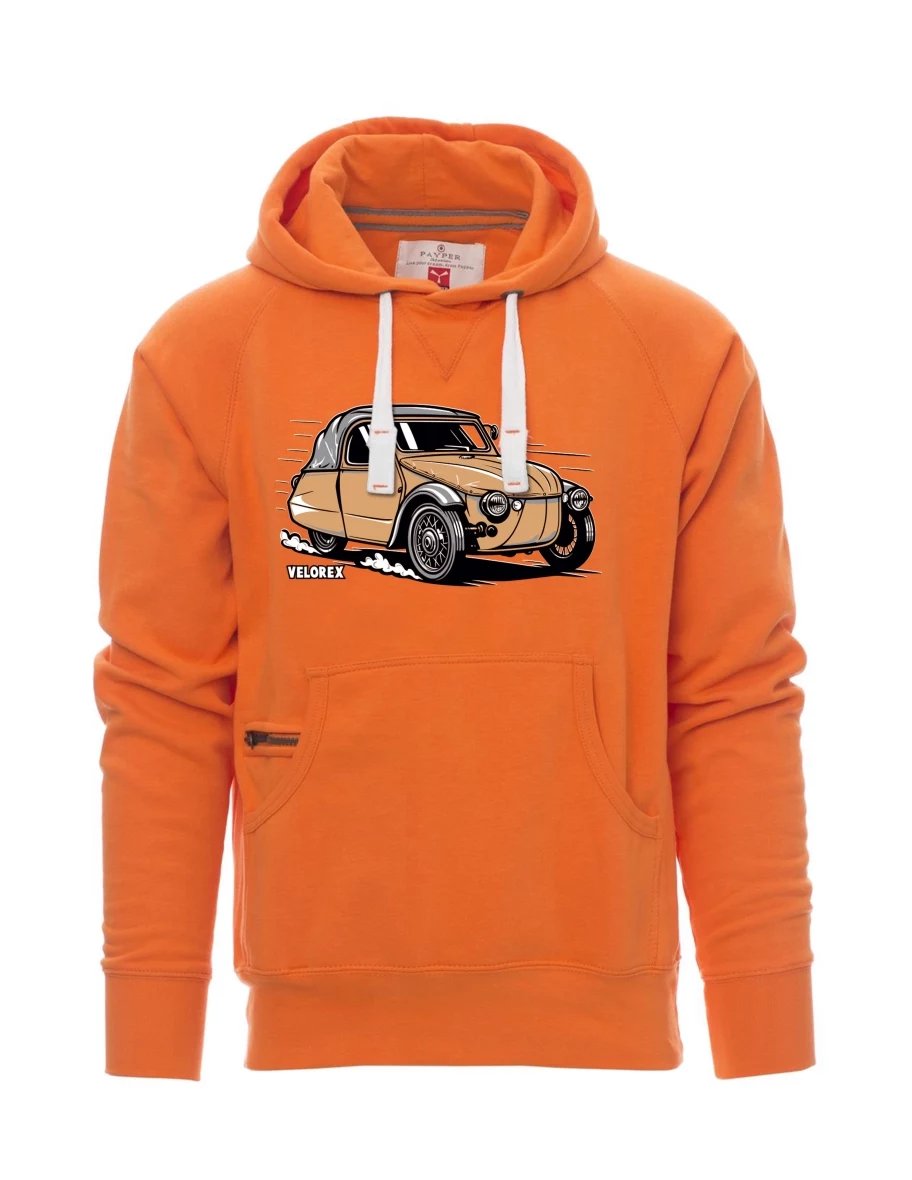 Orange Sweatshirt für Männer Automobil Velorex