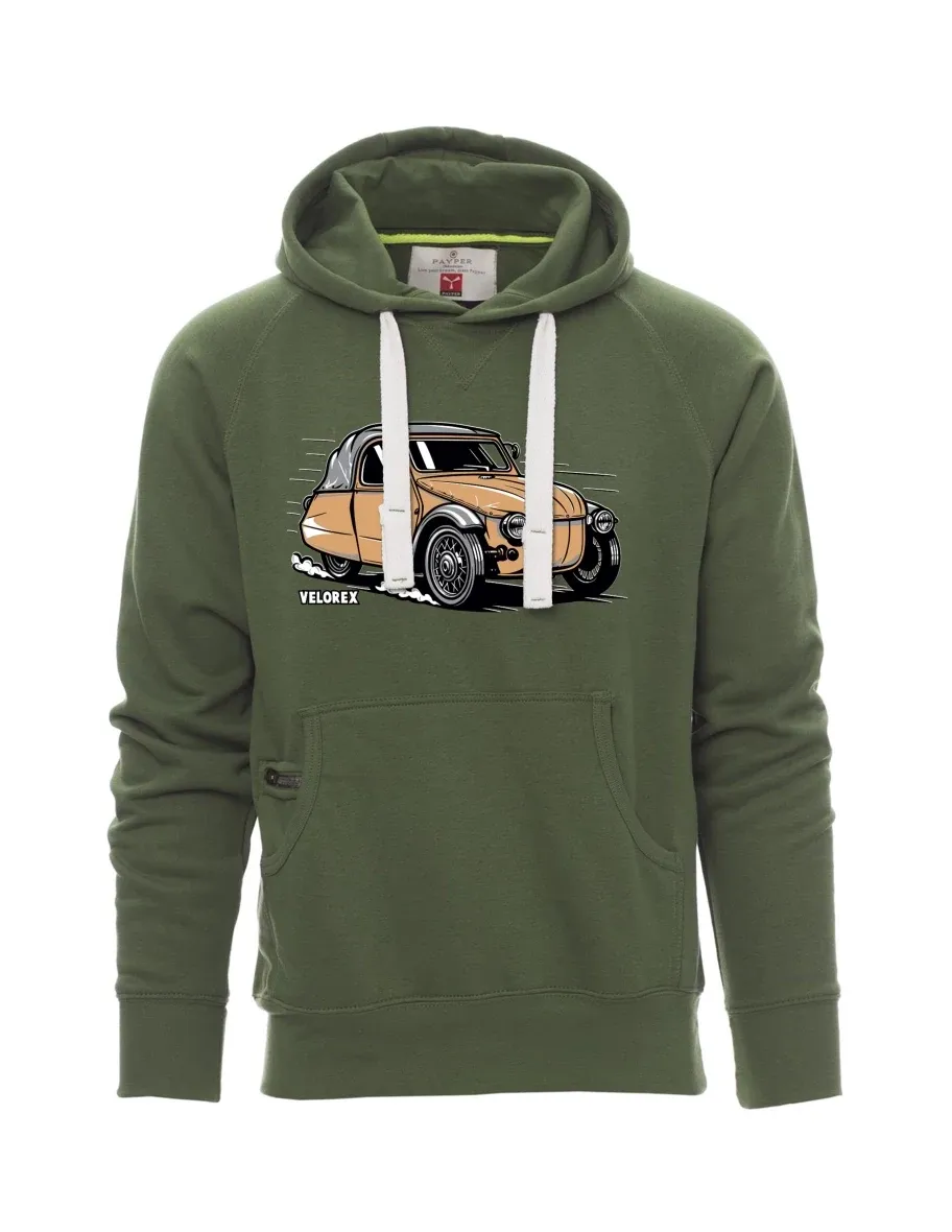 Dunkelgrünes Sweatshirt für Männer Automobil Velorex