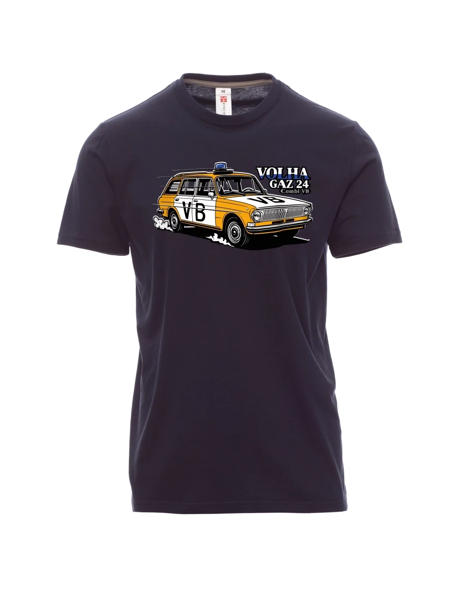 Marine T-Shirt für Männer Automobil Wolga GAZ 24 VB