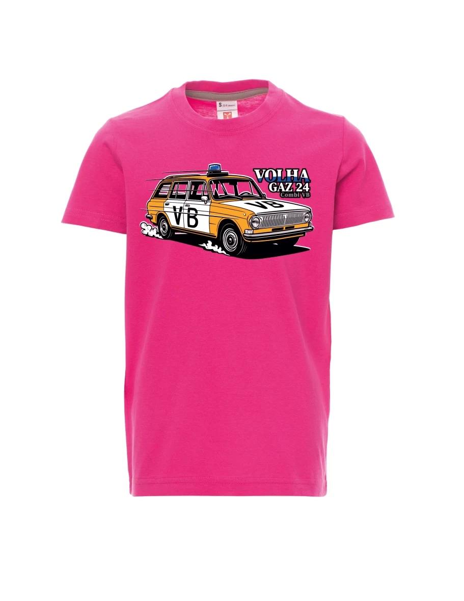 Rosa Kinder T-Shirt Automobil Wolga GAZ 24 VB