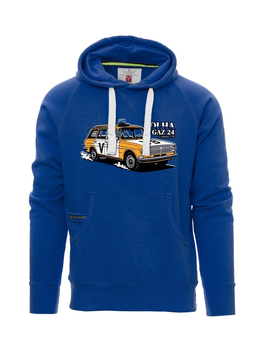 Blaues Sweatshirt für Männer Automobil Wolga GAZ 24 VB