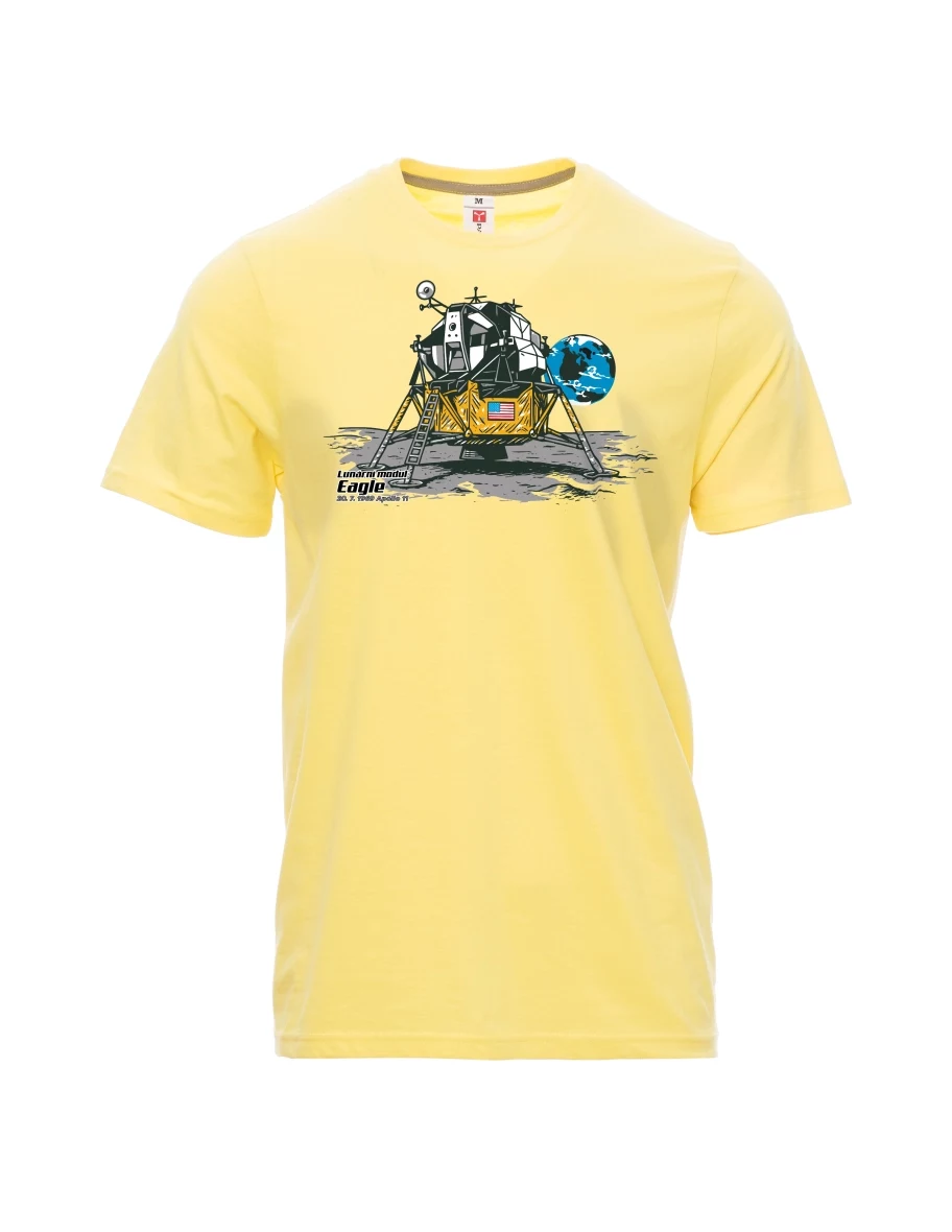 Hellgelb T-Shirt für Männer Mondmodul Eagle