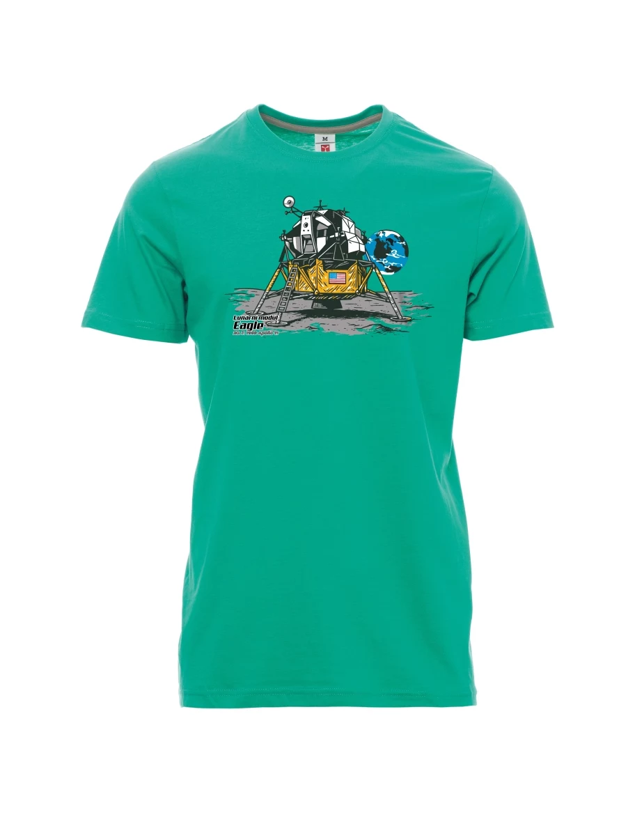 Smaragde T-Shirt für Männer Mondmodul Eagle
