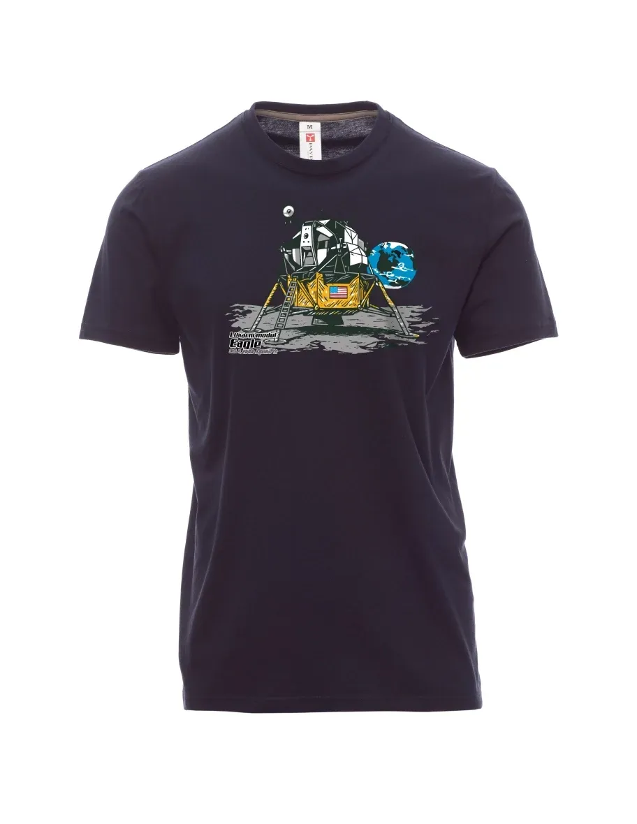 Marine T-Shirt für Männer Mondmodul Eagle