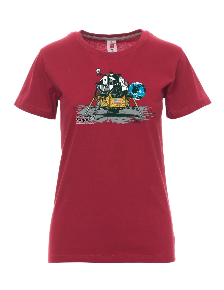 Bordeaux T-Shirt für Damen Mondmodul Eagle