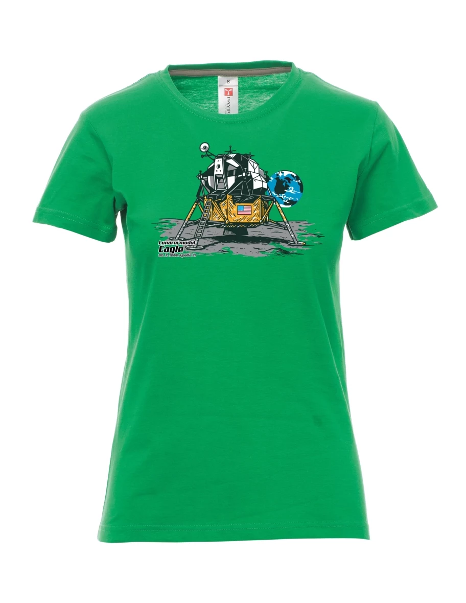 Grünes T-Shirt für Damen Mondmodul Eagle